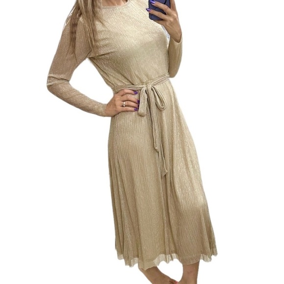 Anne Klein Silver and Gold Dress - Picture 2 of 10